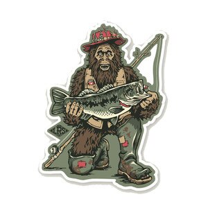 Lakes Rivers Streams Bassquatch Decal in One Color